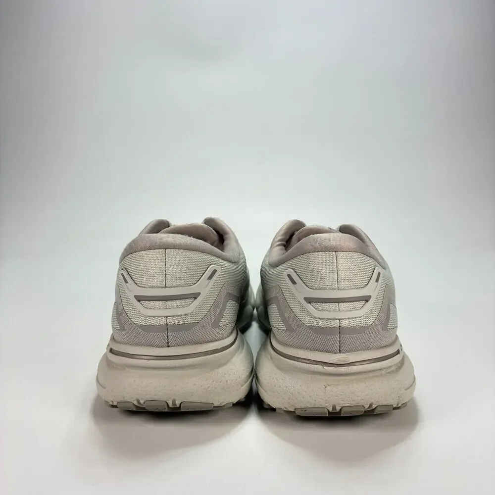 Brooks Ghost 15 Oyster Alloy White Road Running Shoes 1203801B112 Women's Sz 9.5